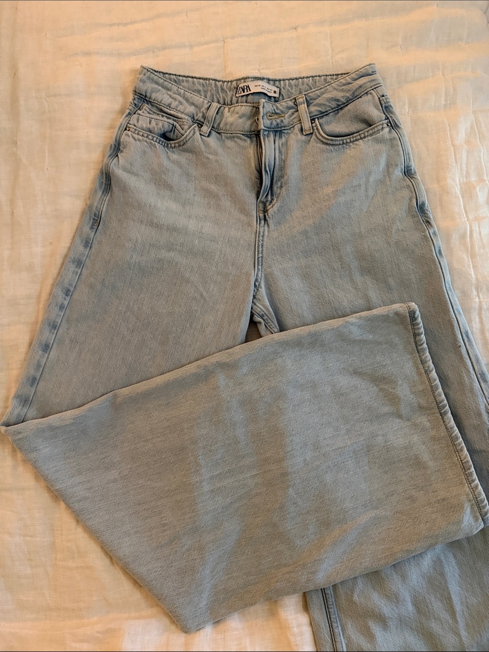 Zara Light Blue Flare Jeans